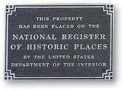 Aluminum National Register Plaque