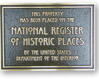 Bronze National Register Plaque