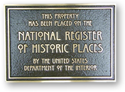 US national register of historic places plaque