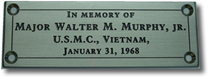 stainless steel bench plaque memoriam