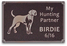 bronze dog plaque