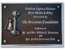 custom opera house plaque