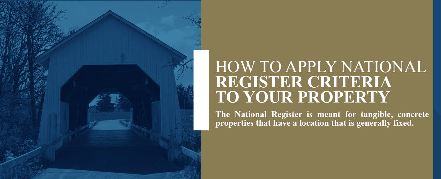 how to apply national register criteria