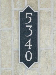 aluminum house number plaque