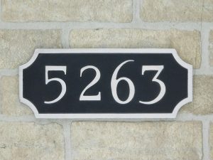 aluminum house number plaque