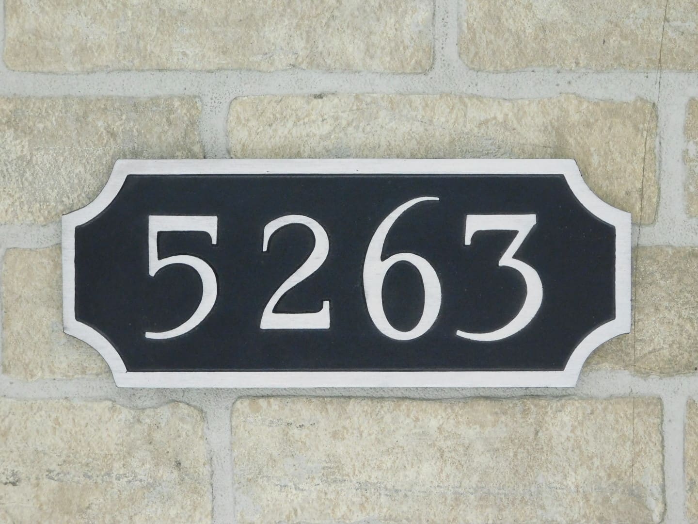 aluminum house number plaque