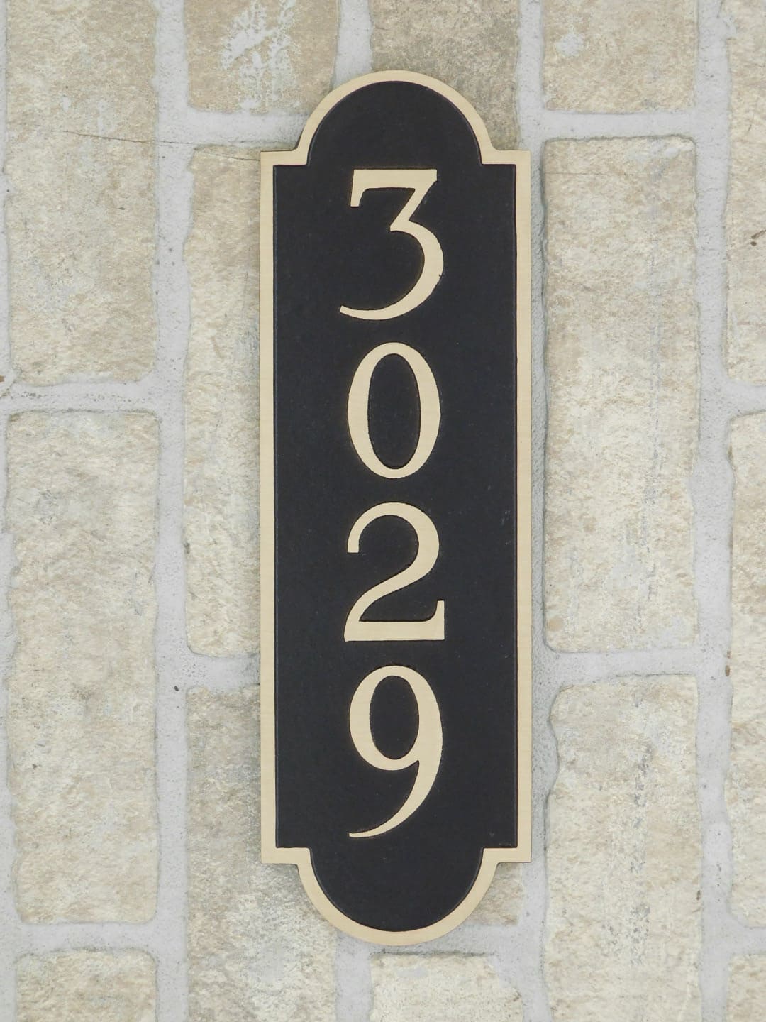 bronze house plaque with address