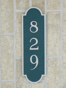 cast aluminum house plaque