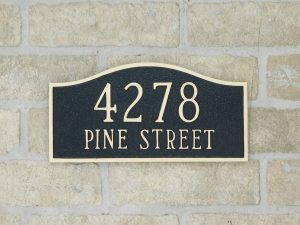 custom bronze address plaque