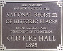 custom national register plaque for fire house