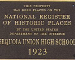 custom national register plaque for high school