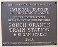 custom national register plaque for train station