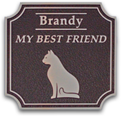 Cat memorial plaque