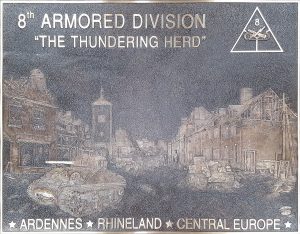 bas relief memorial plaque for army