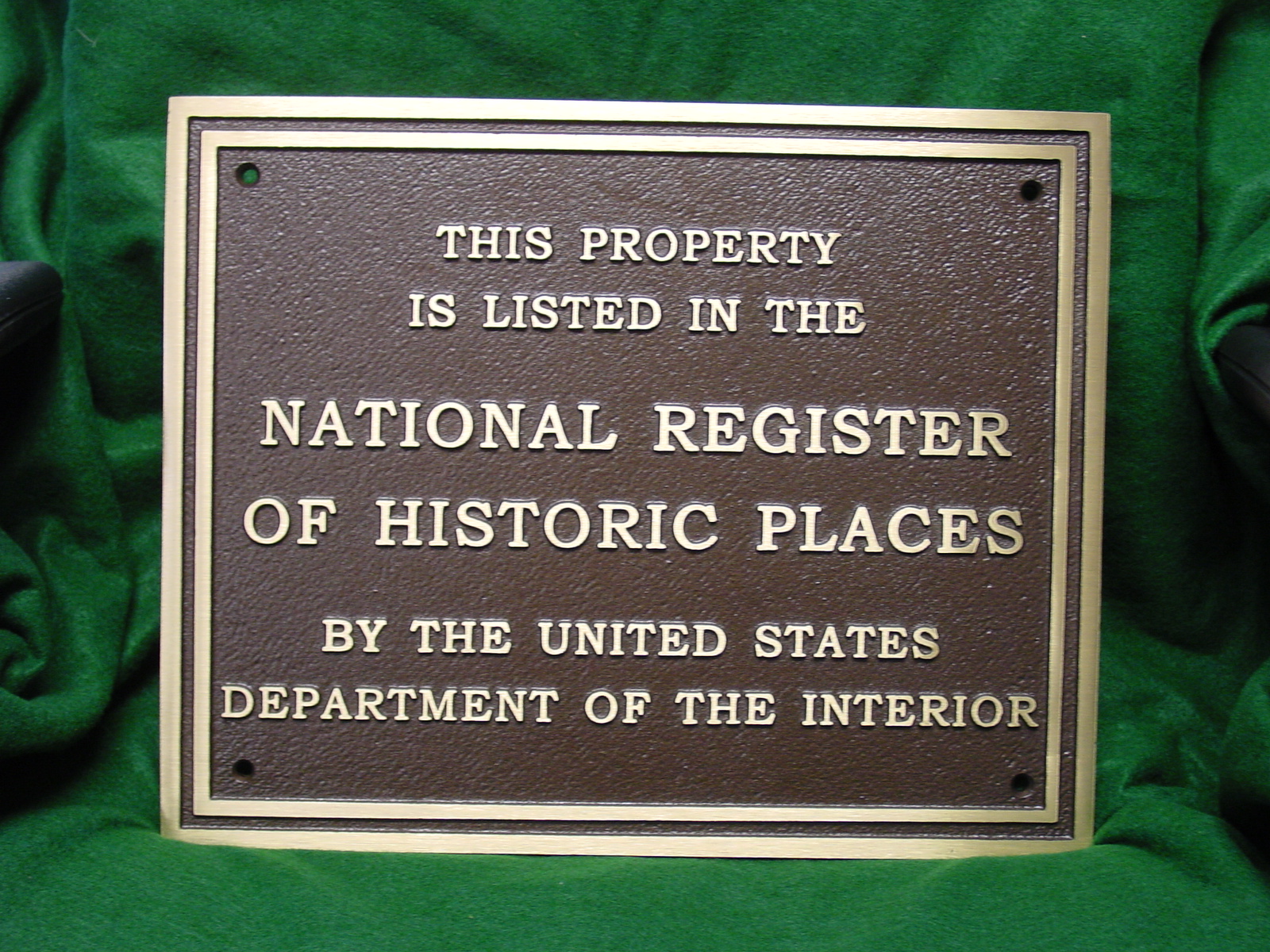 Bronze National Register Plaque